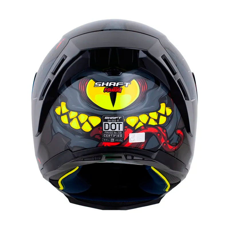 Casco Shaft 562 R B-Snatcher Gris Oscuro Gris Visor Iridium Rojo