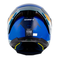 Casco Shaft 562 R Senk Azul Gris Visor Iridium Dorado