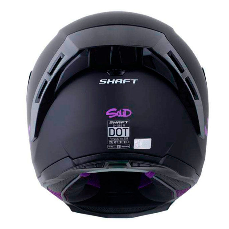 Casco Shaft 562 R Solid Negro Morado Visor Revo Morado