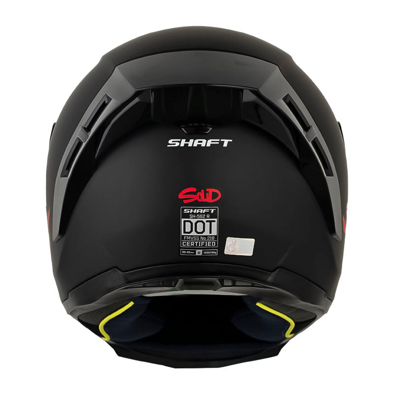 Casco Shaft 562 R Solid Negro Rojo Visor Revo Rojo