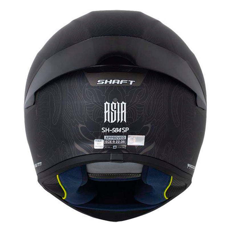 Casco Shaft 584 Sp Asia Negro Gris Oscuro Visor Iridium Azul