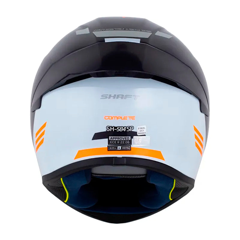 Casco Shaft 584 Sp Complete Azul Naranja Neon Visor Revo Rojo