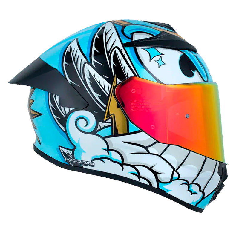 Casco Shaft 584 Sp Eternal Negro Negro Visor Revo Rojo