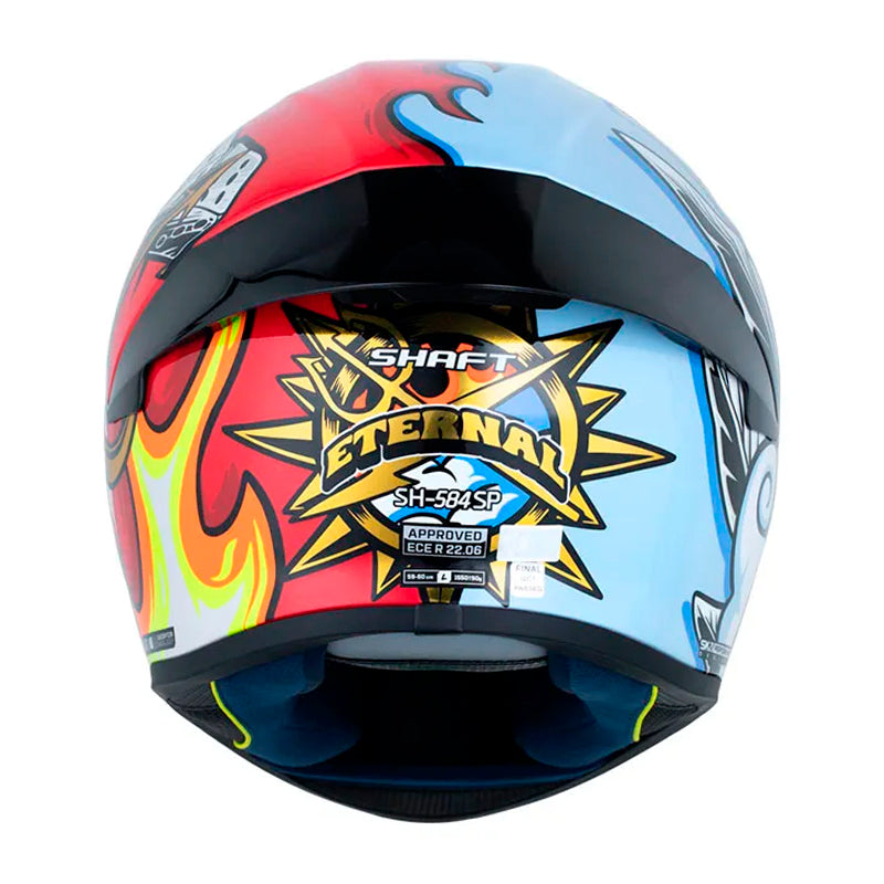 Casco Shaft 584 Sp Eternal Rojo Rojo Visor Iridium Azul