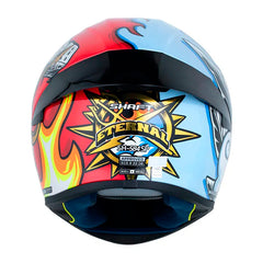 Casco Shaft 584 Sp Eternal Rojo Rojo Visor Iridium Azul