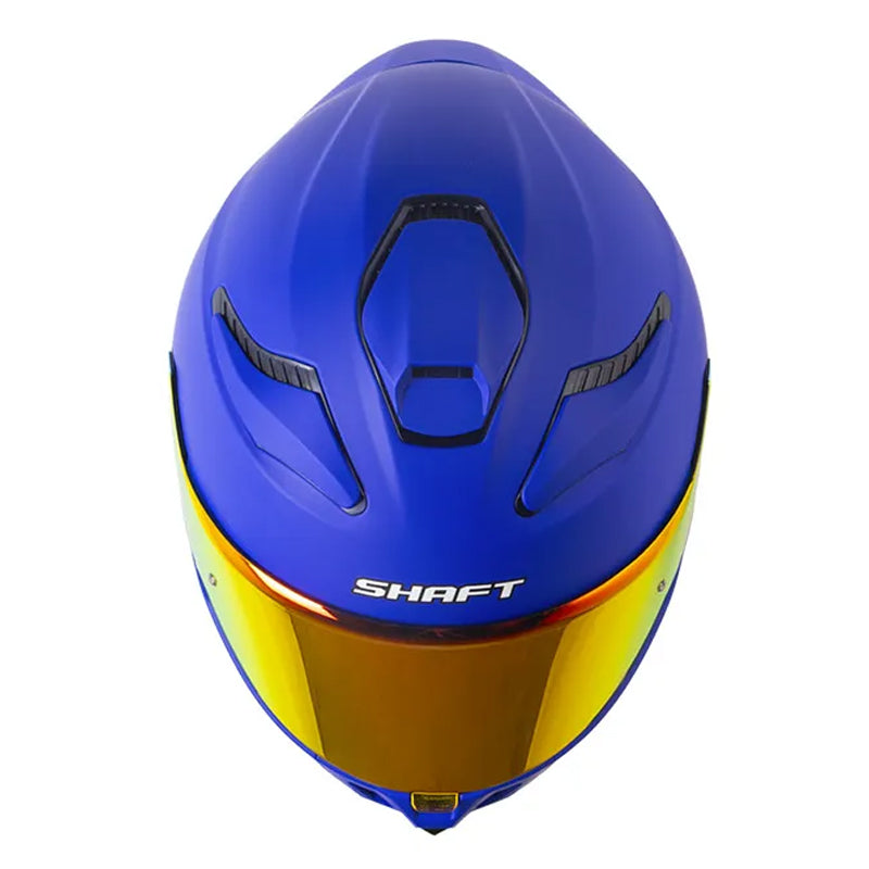 Casco Shaft 584 Sp Solid Azul Amarillo Neon Visor Revo Rojo