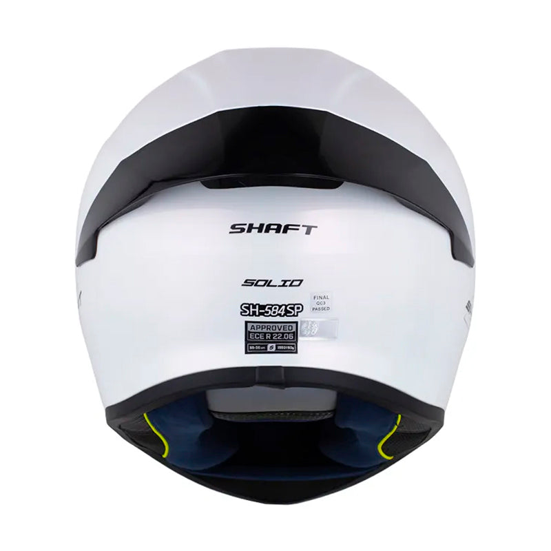 Casco Shaft 584 Sp Solid V2 Camaleon Blanco Negro Visor Revo Rojo