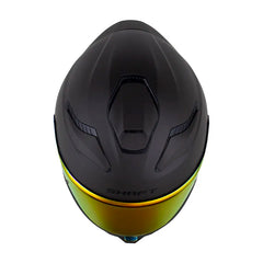 Casco Shaft 584 Sp Solid V2 Gris Negro Visor Revo Rojo