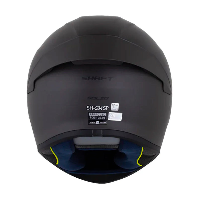 Casco Shaft 584 Sp Solid V2 Gris Negro Visor Revo Rojo