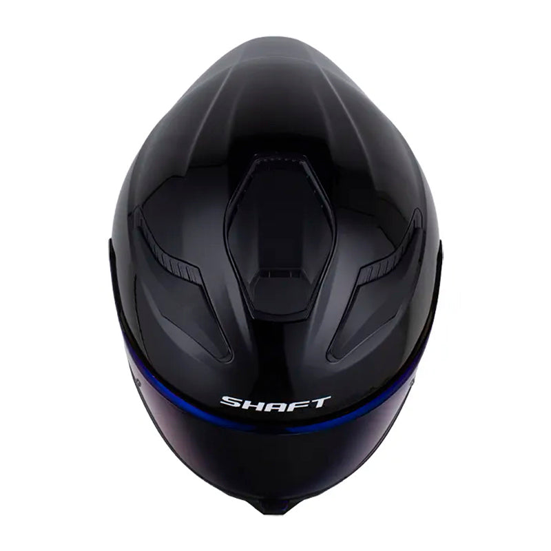 Casco Shaft 584 Sp Solid V2 Negro Amarillo Neon Visor Iridium Azul