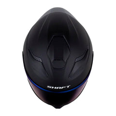 Casco Shaft 584 Sp Solid V2 Negro Holografico Silver Visor Iridium Azul