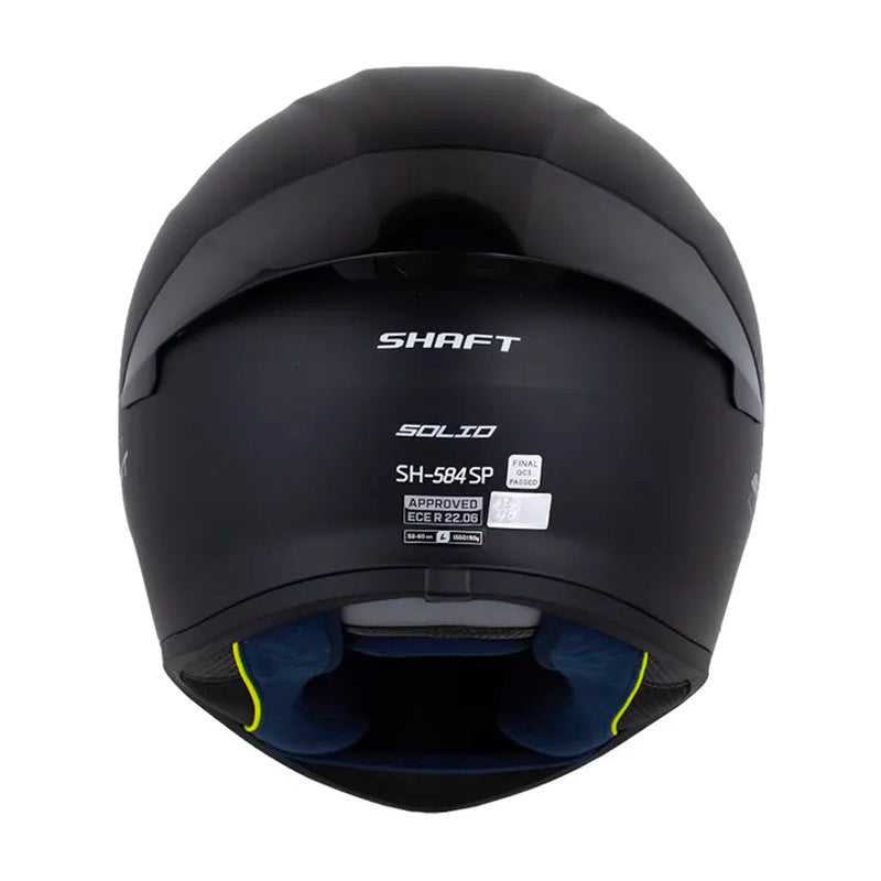 Casco Shaft 584 Sp Solid V2 Negro Holografico Silver Visor Iridium Azul