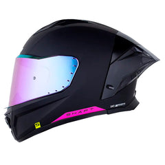 Casco Shaft 596 Sp Solid V2 Negro Fucsia Visor Revo Morado