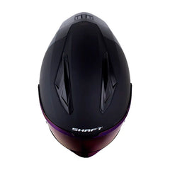 Casco Shaft 596 Sp Solid V2 Negro Gris Visor Iridium Azul
