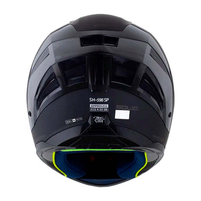 Casco Shaft 596 Sp Solid V2 Negro Gris Visor Iridium Azul