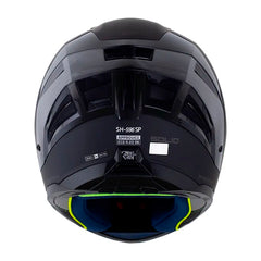 Casco Shaft 596 Sp Solid V2 Negro Gris Visor Iridium Azul