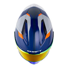 Casco Shaft 596 Sp Thuko Azul Gris Visor Revo Rojo