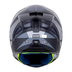 Casco Shaft 596 Sp Thuko Gris Negro Visor Iridium Azul