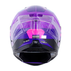 Casco Shaft 596 Sp Thuko Morado Azul Visor Iridium Azul