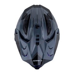 Casco Shaft Mx360 Kosh Gris Oscuro Gris Visor Iridium Azul