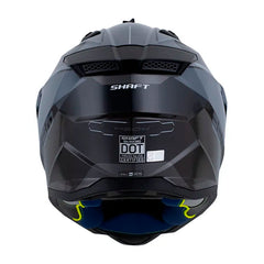 Casco Shaft Mx360 Kosh Gris Oscuro Gris Visor Iridium Azul