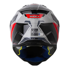 Casco Shaft Mx360 Misho Gris Visor Iridium Azul