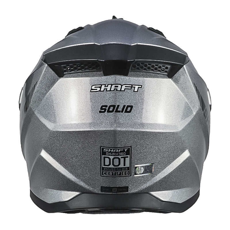Casco Shaft Mx360 Solid Camaleon Negro Visor Iridium Azul