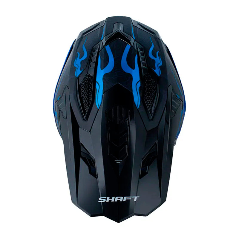 Casco Shaft Mx60 Hype Negro Azul Perlado