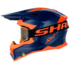 Casco Shaft Mx60 Solid Azul Oscuro Naranja