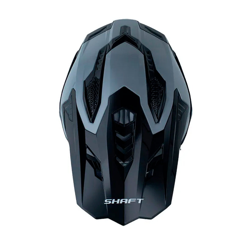 Casco Shaft Mx60 Solid Sunset Gris Holografico Silver