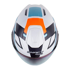Casco Shaft Pro 343 Dv Jeveux Gris Naranja Visor Iridium Azul