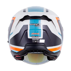 Casco Shaft Pro 343 Dv Jeveux Gris Naranja Visor Iridium Azul