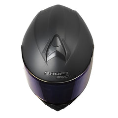 Casco Shaft Pro 4000Dv Evo Solid Gris Silver Visor Iridium Azul