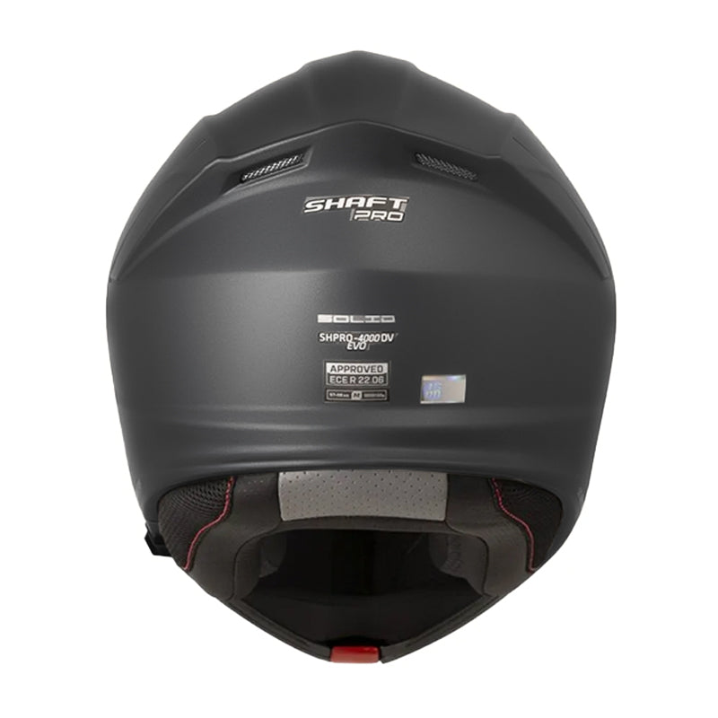 Casco Shaft Pro 4000Dv Evo Solid Gris Silver Visor Iridium Azul