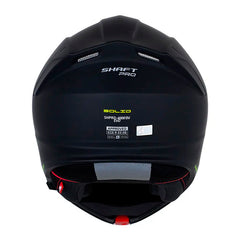 Casco Shaft Pro 4000Dv Evo Solid Negro Amarillo Neon Visor Iridium Azul