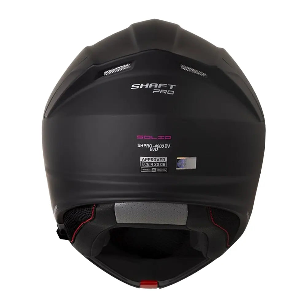 Casco Shaft Pro 4000Dv Evo Solid Negro Fucsia Visor Iridium Morado