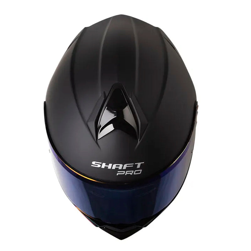 Casco Shaft Pro 4000Dv Evo Solid Negro Gris Visor Iridium Azul