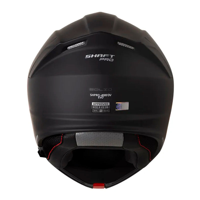 Casco Shaft Pro 4000Dv Evo Solid Negro Gris Visor Iridium Azul