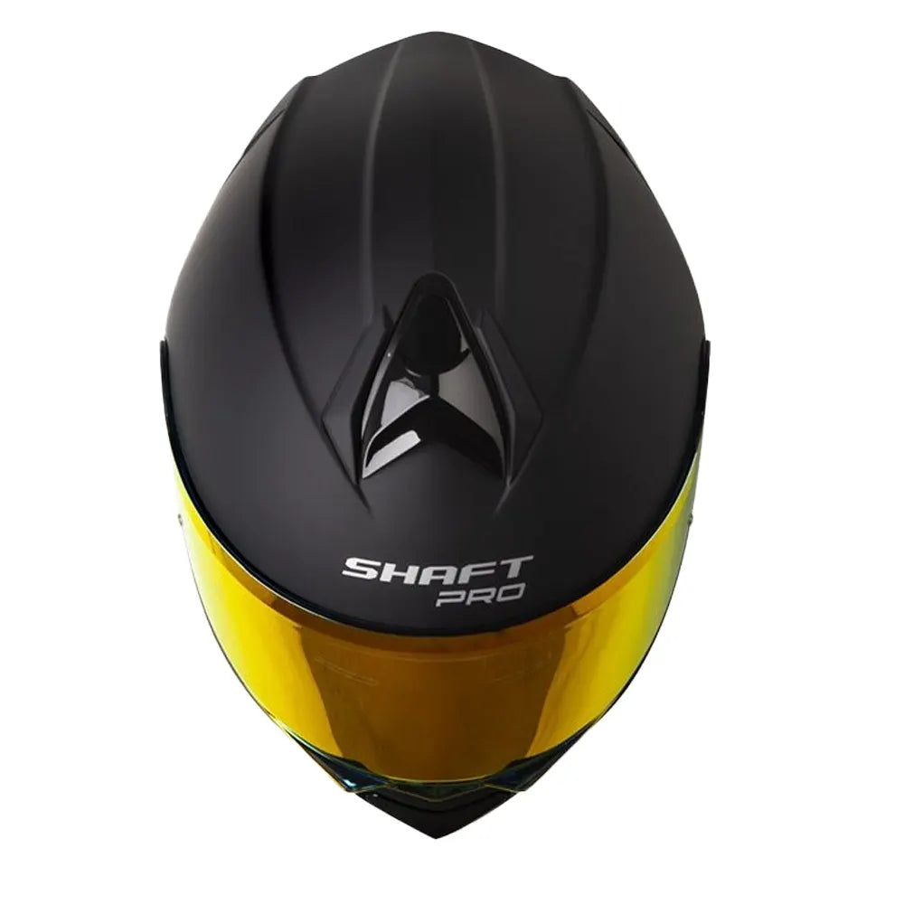 Casco Shaft Pro 4000Dv Evo Solid Negro Rojo Visor Iridium Rojo