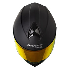Casco Shaft Pro 4000Dv Evo Solid Negro Rojo Visor Iridium Rojo