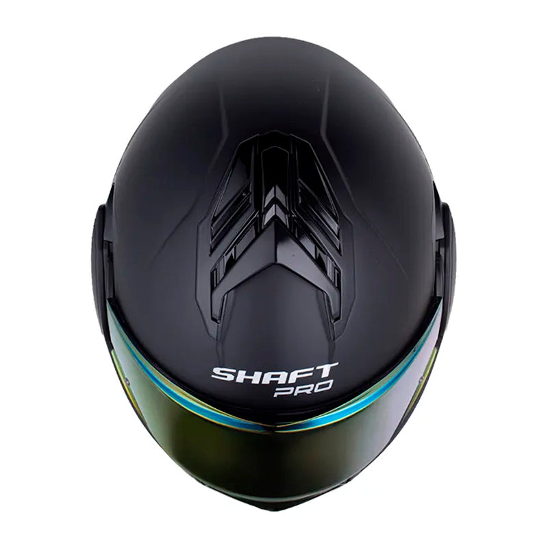 Casco Shaft Pro 4180 Dv Solid Negro Gris Visor Iridium Rojo