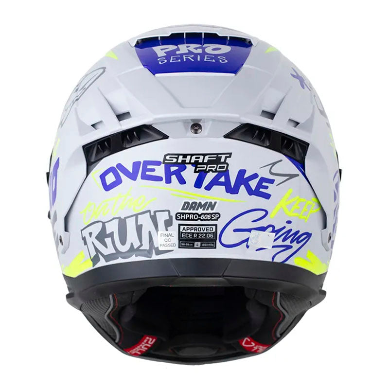 Casco Shaft Pro 606Sp Damn Gris Claro Gris Visor Iridium Azul