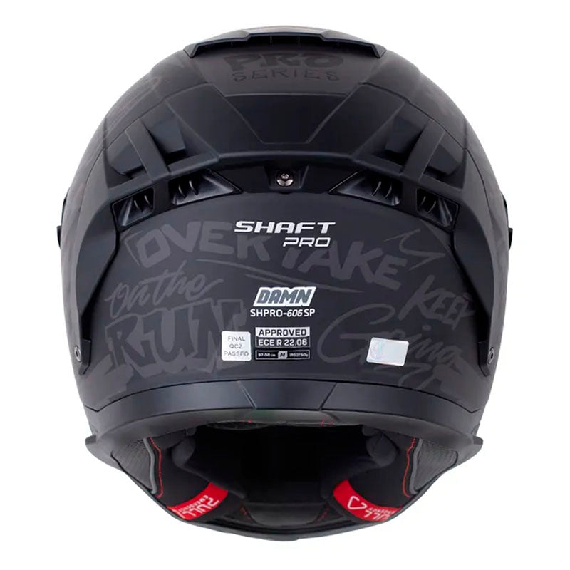 Casco Shaft Pro 606Sp Damn Negro Gris Visor Iridium Azul