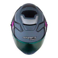 Casco Shaft Pro 606Sp Missing Gris Fucsia Visor Revo Morado