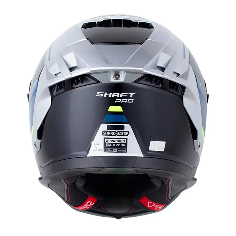 Casco Shaft Pro 606Sp Missing Silver Amarillo Neon Visor Iridium Azul
