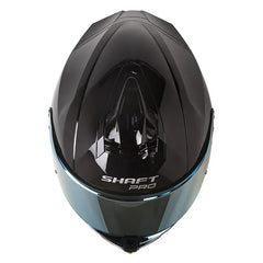 Casco Shaft Pro 609 Venom Solid Negro Holografico Dorado Visor Iridum Dorado