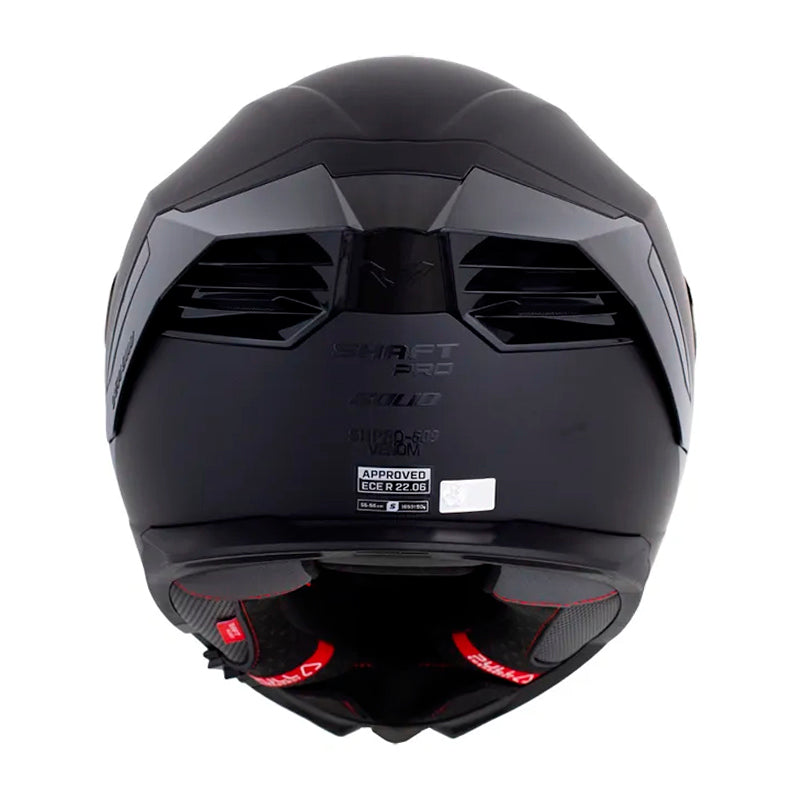Casco Shaft Pro 609 Venom Solid V2 Negro Negro Visor Iridium Azul