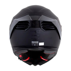 Casco Shaft Pro 609 Venom Solid V2 Negro Negro Visor Iridium Azul