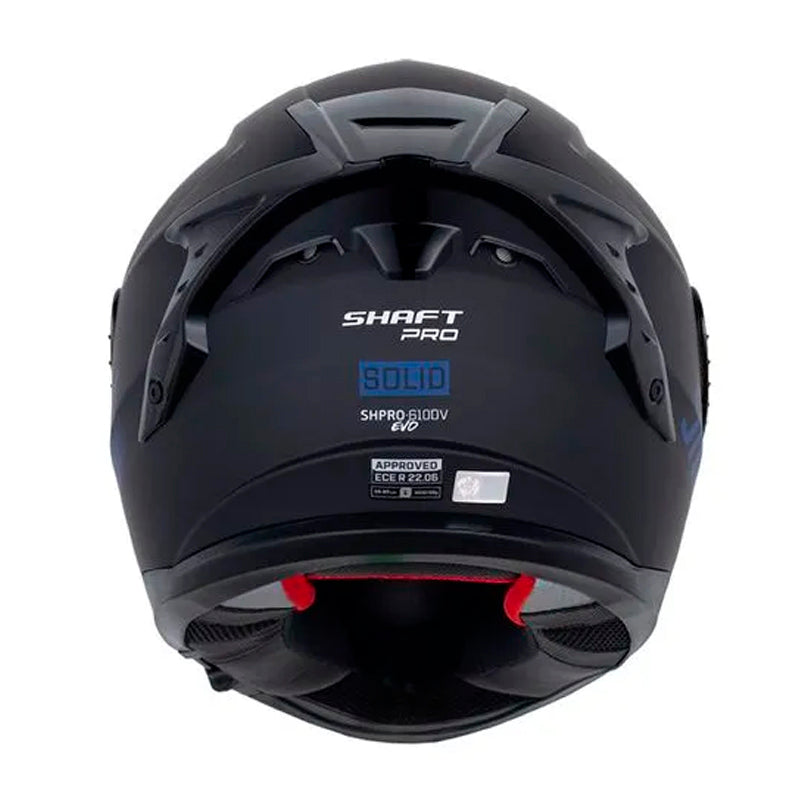 Casco Shaft Pro 610Dv Evo Solid Negro Azul Oscuro Visor Iridium Azul