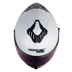 Casco Shaft Pro 611Rs Xolid 2 Camaleón Blanco Negro Visor Iridium Azul